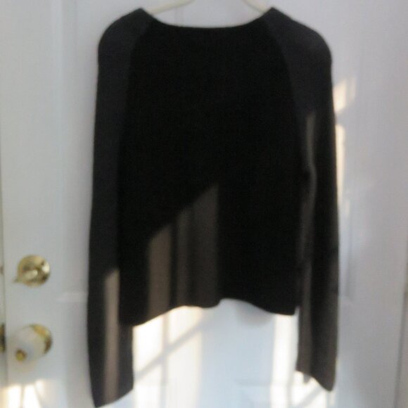 Eileen Fisher Sz XXS Gray Color Block Oversized Extra Fine Merino Wool Sweater - Picture 10 of 14